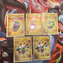 Pokemon Holo Card Lot 5 Cards NM Turbo Patch Ultra Ball Suspicious Food Tin - Image 1