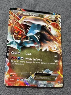 White Kyurem Ex 96/135 Plasma Storm Rare Pokemon Card - Image 4