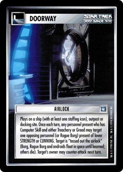 Star Trek CCG 1E Deep Space Nine Airlock Rare Card NM-M - Image 1