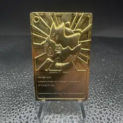 Pokemon Togepi Burger King 23k Gold Plated Trading Card 1999 Nintendo - Image 2