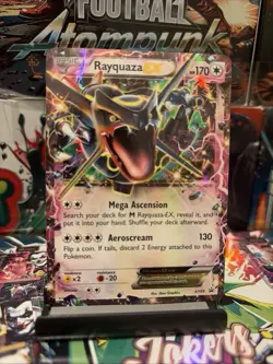 Pokemon Rayquaza EX Promo XY69 Holo LP Dragon Basic Card 2015 - Image 1