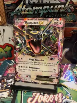 Pokemon Rayquaza EX Promo XY69 Holo LP Dragon Basic Card 2015 - Image 2
