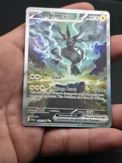 Zekrom EX #166/086 Pokemon Black Bolt Special Illustration Rare Holo TCG - Image 2