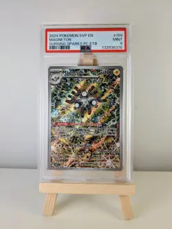 Magneton SVP 159 Surging Sparks Pokemon Center Stamp ETB Promo - PSA 9 - Image 1