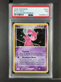 Mew Holo #040 2006 Pokemon Black Star Promos PSA 7 250001 - Image 1