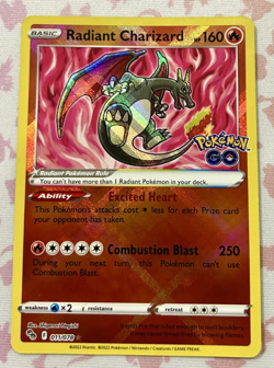 Radiant Charizard 011/078 Pokemon GO Holo M/NM - Image 1