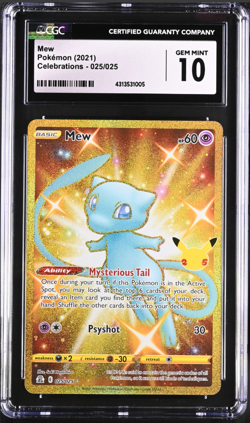 2021 Pokemon Celebrations Mew 025/025 Full Art Gold - CGC 10 - Image 1