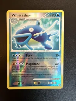 Pokemon TCG- Whiscash- 40/123- Reverse Holo Rare- Mysterious Treasures- LP - Image 1