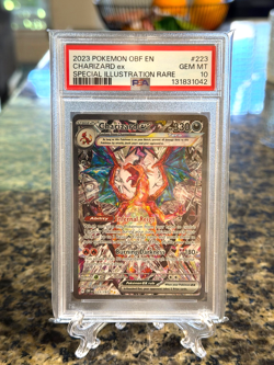 Pokemon Charizard ex 223/197 Obsidian Flames EN PSA 10 Special Illustration Rare - Image 1