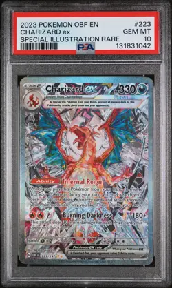 Pokemon Charizard ex 223/197 Obsidian Flames EN PSA 10 Special Illustration Rare - Image 3