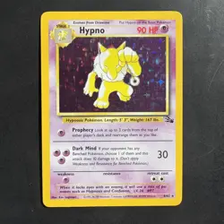 Pokemon Vintage Holo Rare Hypno 8/62 Fossil WotC 1999 - Image 1