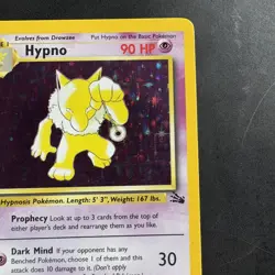 Pokemon Vintage Holo Rare Hypno 8/62 Fossil WotC 1999 - Image 3