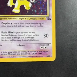 Pokemon Vintage Holo Rare Hypno 8/62 Fossil WotC 1999 - Image 5