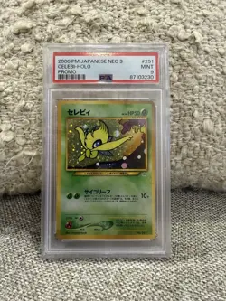 2000 Pokemon Celebi Holo #251 Promo PSA 9 | Mint | Japanese Neo 3 - Image 1
