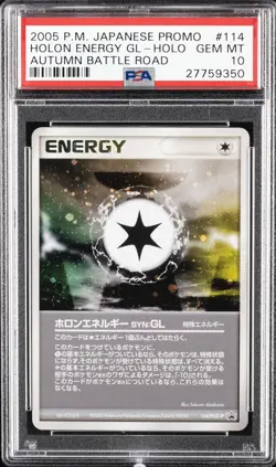 2005 POKEMON JPN PROMO AUTUMN BATTLE ROAD #114 HOLON ENERGY GL-HOLO PSA 10 - Image 1