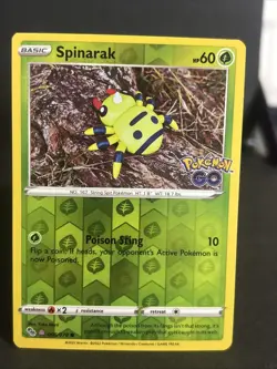 Pokemon Spinarak (Peelable Ditto) 006/078 Pokemon GO Reverse Holo LP - Image 1