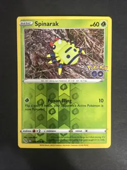Pokemon Spinarak (Peelable Ditto) 006/078 Pokemon GO Reverse Holo LP - Image 5