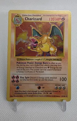 Pokemon TCG Charizard SHADOWLESS Base Set 4/102 - Image 2