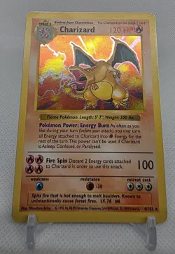 Pokemon TCG Charizard SHADOWLESS Base Set 4/102 - Image 3