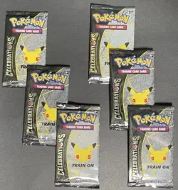 Pokemon Celebrations 6 Sealed Unopened Boosters 25th Anniversary Right From Box - Image 1