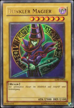 Yu-Gi-Oh! Dunkler Magier LOB-G003 Ultra Rare [PL] Dark Magician OG Old | DE 2002 - Image 1