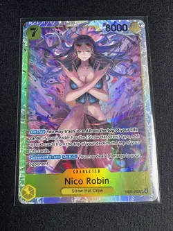 Nico Robin EB03-055 SR Foil English One Piece TCG Card NM/M - Image 1