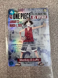 Monkey.D.Luffy (055) (College Basketball US Voyage) P-055 One Piece Promotion... - Image 1
