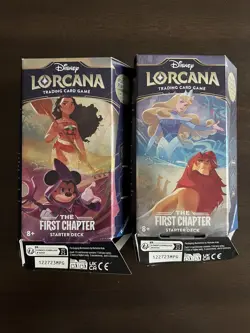 Disney Lorcana TCG: Starter Packs Amber/Amethyst & Sapphire/Steel First Chapter - Image 1
