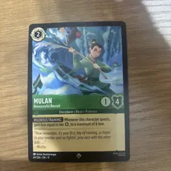 DISNEY LORCANA TCG - Winterspell - Mulan Resourceful Recruit Super Rare 69/204 - Image 1