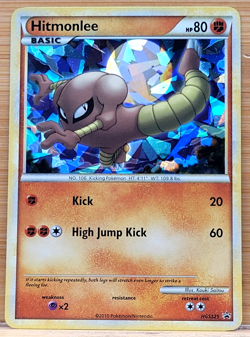 Hitmonlee HGSS25 Black Star Promo Cracked Ice Holo Pokemon Card - Image 1