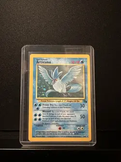 Pokemon TCG Articuno Fossil Holo Card 2/62 Unlimited Rare - Image 1