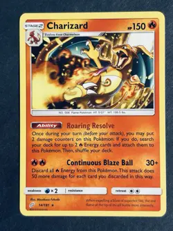 Charizard 14/181 Sm-Team Rare Pokemon Card NM - Image 2
