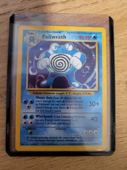 Pokemon Poliwrath TCG Base Set Holo Rare Card 13/102 90 HP Stage 2 Ken Sugimori - Image 1