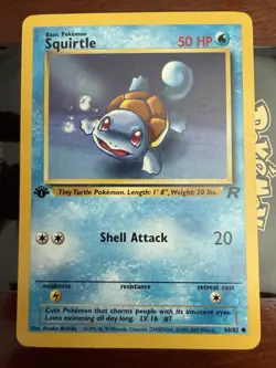 Pokemon Card - Squirtle Team Rocket 68/82 Common 1st Edition - Image 1