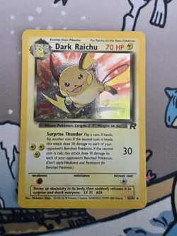 Pokemon Dark Raichu Holo TCG Card 83/82 Secret Rare 2000 - Image 1