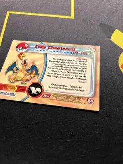 Topps Series 1 Charizard 06 Near Mint -Pokemon Card- Red Logo (6s) - Image 5
