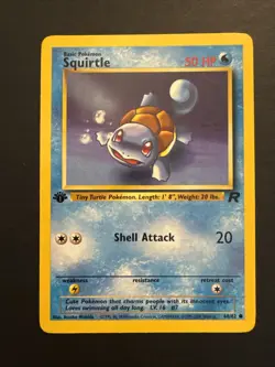Squirtle 68/82 - 1st Edition Team Rocket Vintage 2000 - Pokemon TCG Card LP - Image 1