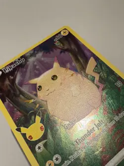 Pikachu 5/25, LP Full Art Holo, Pokemon Celebrations 25th Anniversary TCG Card - Image 4