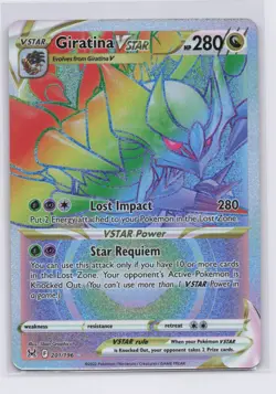 Giratina VSTAR (Secret) 201/196 Swsh11: Lost Origin Holo Pokemon Card NM - Image 1