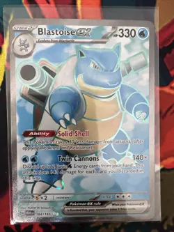 Pokemon TCG Blastoise EX Holo Ultra Rare Card Scarlet VIOLET-151, 184/165 - Image 1