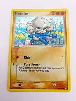 Pokemon Card - Reverse-Holo Meditite 56/100 EX Crystal Guardians *EX* Common - Image 1