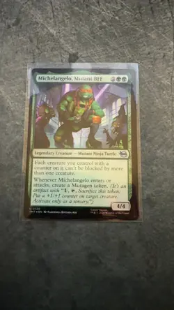 Michelangelo, Mutant BFF Uncommon Teenage Mutant Ninja Turtles 120 NM Holofoil - Image 1