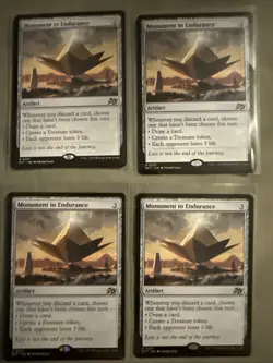 4x Monument to Endurance x4 DFT Aetherdrift Artifact Rare 237 Discard Playset - Image 1