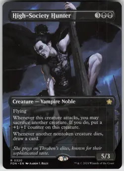 MTG High Society Hunter Borderless Normal NM Foundations Magic 320 - Image 1
