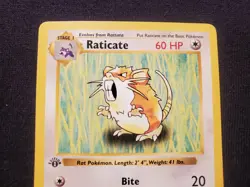 1999 Pokemon Base Set Shadowless 1st Edition Raticate Near Mint NEW & UNUSED! - Image 2