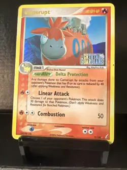 Pokemon TCG Camerupt Crystal Guardians Stamped 3/100 LP/MP (see photos) - Image 1