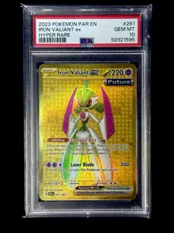 PSA 10 ⭐ Iron Valiant ex - 261/182 Hyper Rare Holo - Pokemon SV04: Paradox Rift - Image 1