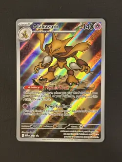Pokemon TCG Alakazam 009 Mega Evolutions Black Star Promo NM - Image 1
