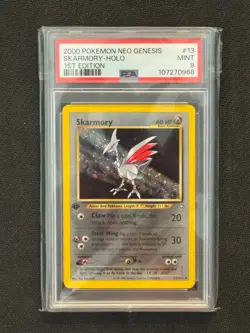 PSA 9 1st Edition Neo Genesis Skarmory 13/111 Holo Rare Pokemon TCG - Image 1