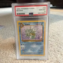 Pokemon 1999 Fossil Cloyster Zubat and Seagraves PSA 10 Unlimited - Image 5